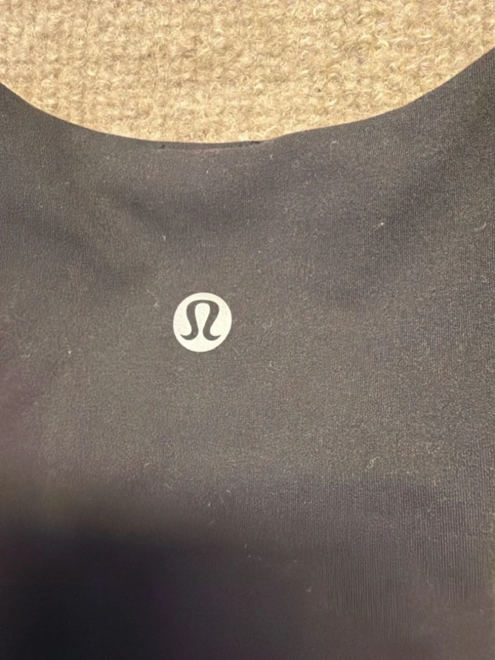 Lululemon Black High Neck Sports Bra Crop Tank Size 4 Athletic Yoga 0819